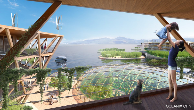 Illustration for article titled Así es el diseño del ambicioso plan para una ciudad flotante capaz de soportar huracanes de categoría 5